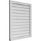 Ekena Millwork Vertical Surface Mount PVC Gable Vent w/ 2"W x 2"H , Brickmould Sill Frame, 30"W x 34"H GVPVE30X3403SN - alternate 4